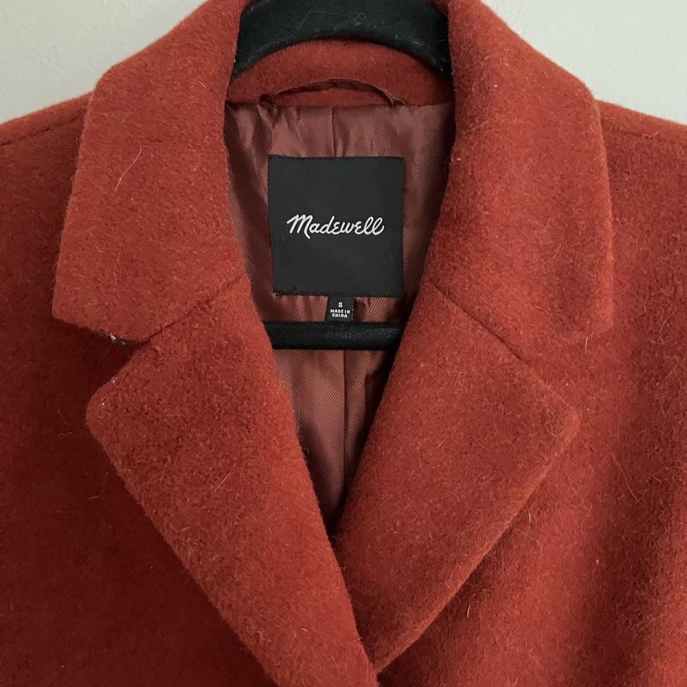 Madewell overcoat in rust